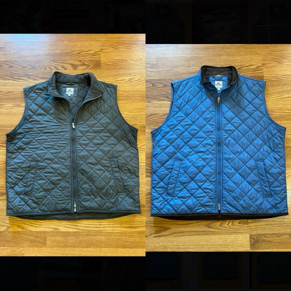 Lot Of 2 Peter Millar Quilted Puffer Vest Sz XL